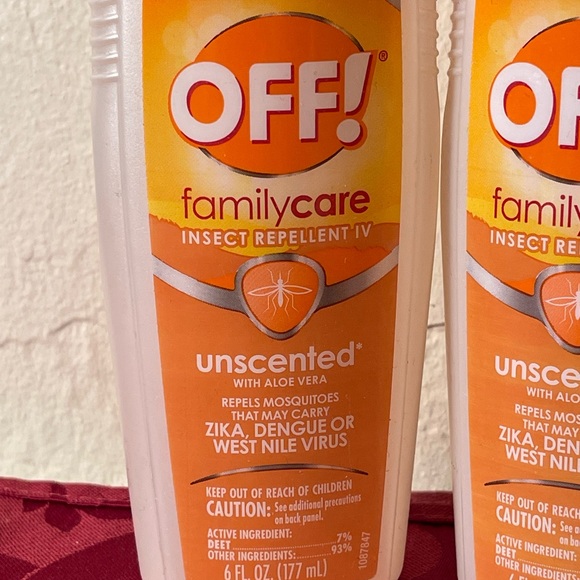 NEW: OFF insect repellent IV *Unscented* w/Aloe Vera set of (2) - Picture 2 of 6